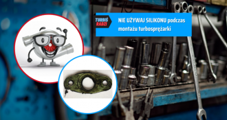 NIE❗️❗️❗️ dla SILIKONU podczas montażu turbosprężarki.  Dlaczego? ponieważ nadmiar materiału może oderwać się i zmniejszyć lub zablokować przepływ oleju.